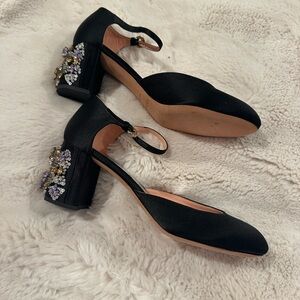 ROCHAS gorgous embellished heel in black,  38